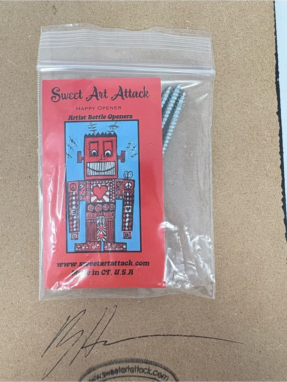 Sweet Art Attack Wall Mounted Bottle Opener Moose Folk Art Sign USA Made NIP